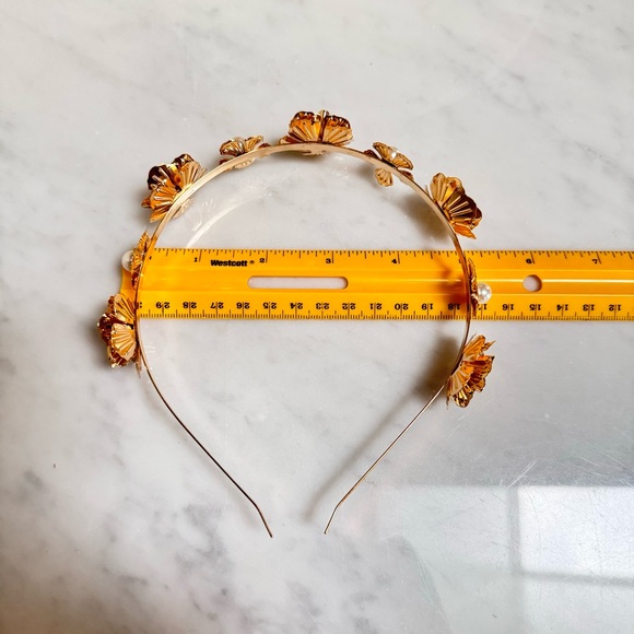 Gold Floral Hairband - Picture 7 of 8